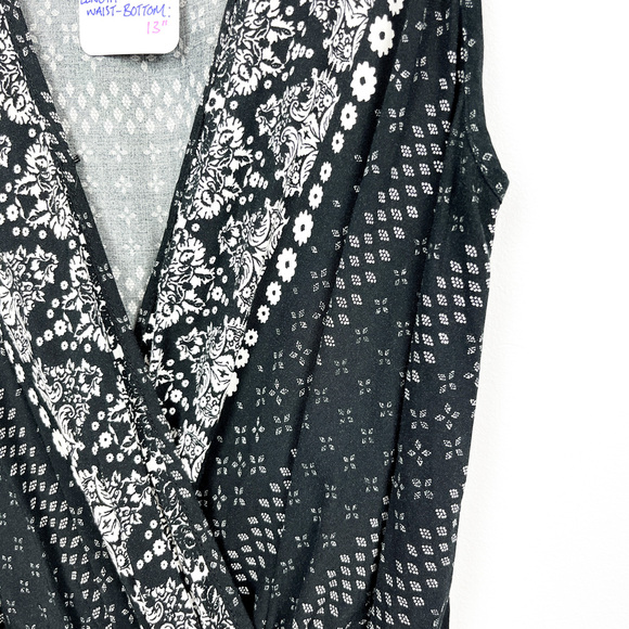 Mossimo Supply Co. Black & White Patterned Romper - Picture 4 of 7